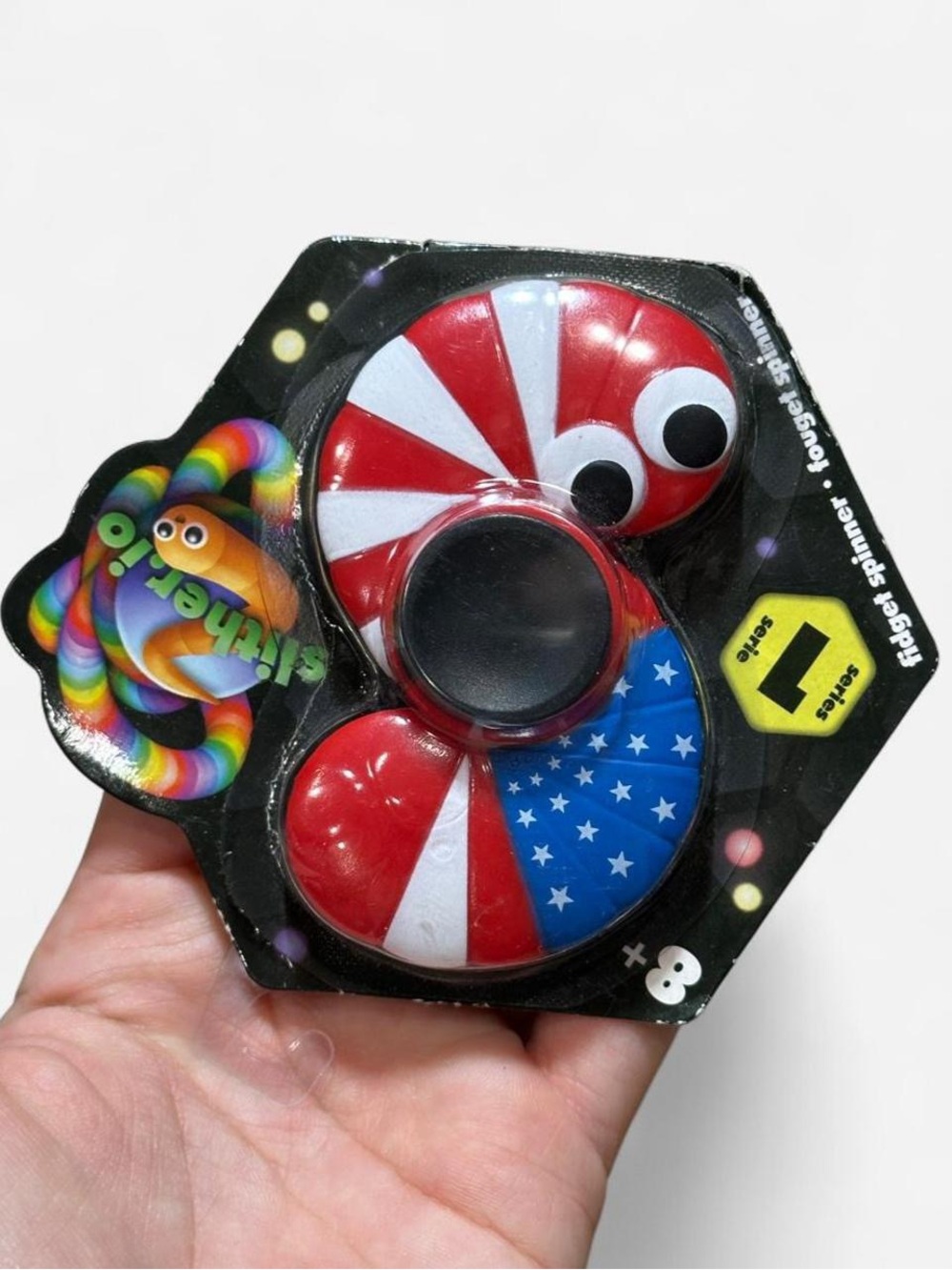 Slither.io Kids Fidget Spinner Toy - Patriotic Red, White & Blue